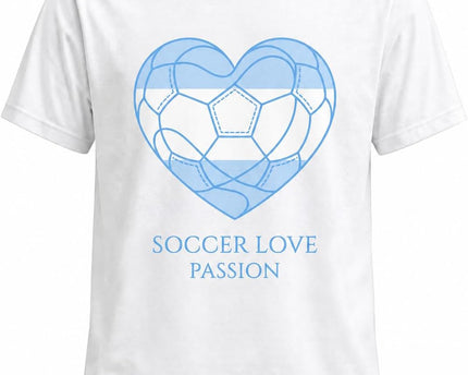 Men's Soccer Cup 2026 T Shirt Short Sleeve Football Fan Shirt National Flag Theme Heart Ball Line Art Graphic Tee