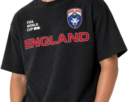 Outerstuff Men's FIFA World Cup 2026 Team Nations United Mineral Wash Black Premium Cotton Tee