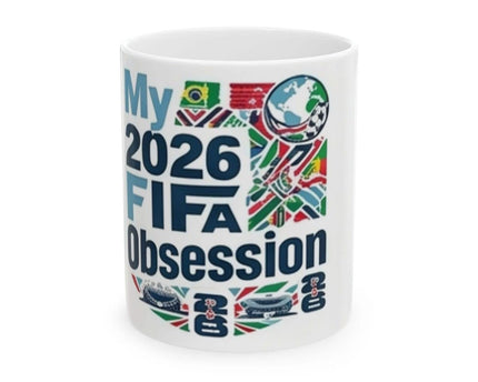 Football World Cup Obsession Designer Coffee Mug for Football Lovers