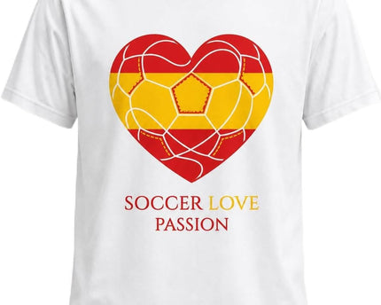 Men's Soccer Cup 2026 T Shirt Short Sleeve Football Fan Shirt National Flag Theme Heart Ball Line Art Graphic Tee