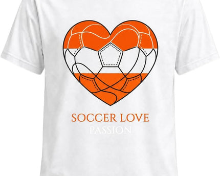 Men's Soccer Cup 2026 T Shirt Short Sleeve Football Fan Shirt National Flag Theme Heart Ball Line Art Graphic Tee