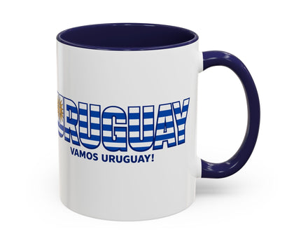 Uruguay Vamos Uruguay Mug, Accent Coffee Mug, Soccer World Cup, Gift for Dad