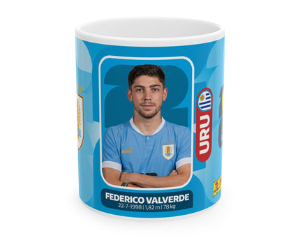 Federico Valverde Uruguay Football Player Ceramic Mug – Soccer Fan Collectible, World Cup 2026