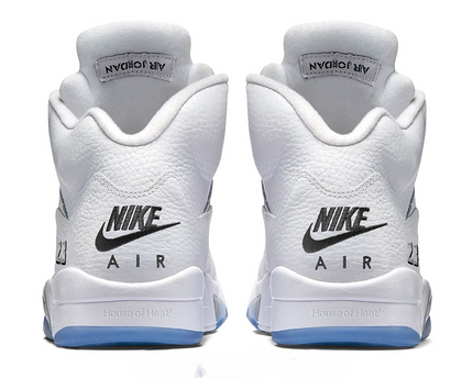 Men's Nike Air Jordan 5 Retro White Metallic Shoes
