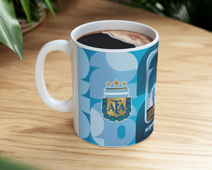 Argentina Soccer Player Alejandro Garnacho Ceramic Mug — Coffee Cup, World Cup 2026