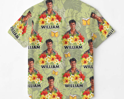 Custom Photo Drinkin' & Cheerin' - Personalized Customized Hawaiian Shirt