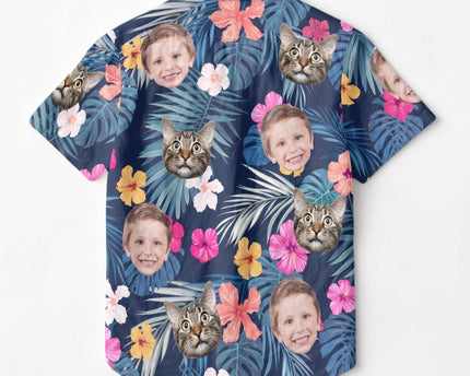 Custom Photo With Beloved Ones Tropical - Personalized Customized Hawaiian shirt