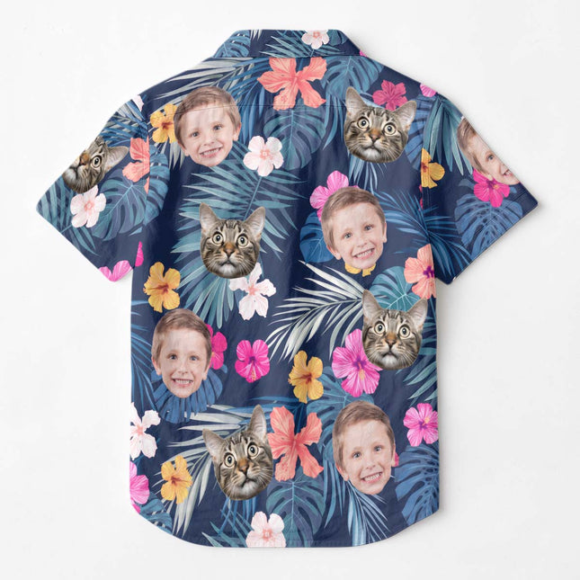 Custom Photo With Beloved Ones Tropical - Personalized Customized Hawaiian shirt