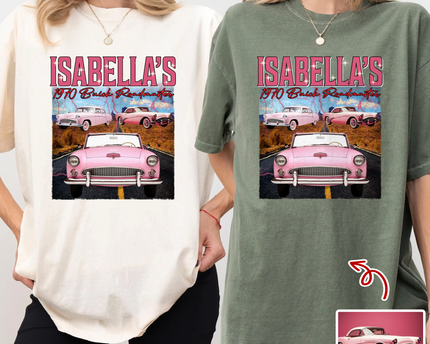Custom Photo Classic Car Portrait Retro Style Comfort Shirt