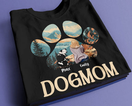 Dog Mom Personalized Custom T-Shirt Gift For Dog Lovers