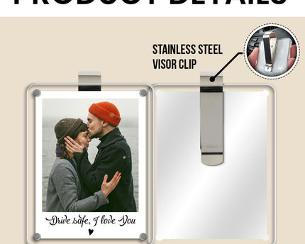 Custom Photo Love I Love You Forever - Personalized Car Visor Clip - Special Gift For Couple, Him, Her