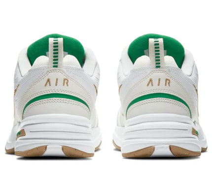 Men's Air Monarch 4 White Lucky Green Gold Shoes