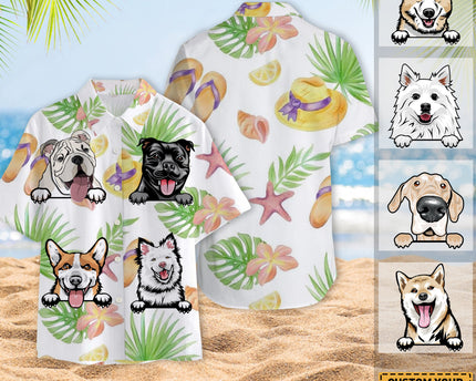 Dog Lover Dog Pet Summer Hawaii Cool Customization- Summer Hawaiian shirt - Personalized Customized Hawaiian shirt