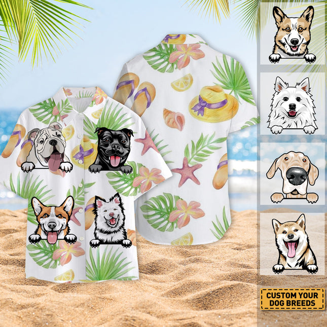 Dog Lover Dog Pet Summer Hawaii Cool Customization- Summer Hawaiian shirt - Personalized Customized Hawaiian shirt