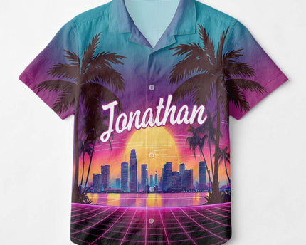 Custom Photo Sunset Pop - Personalized Customized Hawaiian shirt