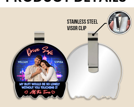 Custom Photo I Love You - Personalized Car Visor Clip - Special Gift For Couple, Him, Her