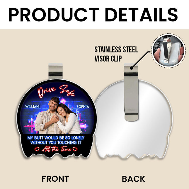 Custom Photo I Love You - Personalized Car Visor Clip - Special Gift For Couple, Him, Her