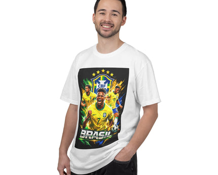 Brazil Soccer Players T-Shirt, 2026 World Cup Back Design, Brasil Flag