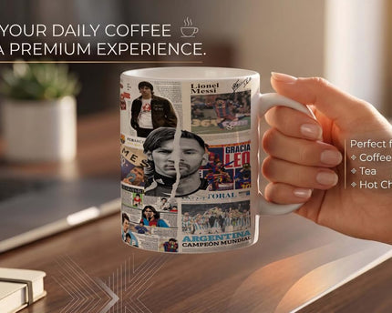 Coffee Mug, Lionel Messi Legend Collage Printed Cup