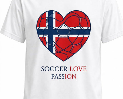 Men's Soccer Cup 2026 T Shirt Short Sleeve Football Fan Shirt National Flag Theme Heart Ball Line Art Graphic Tee