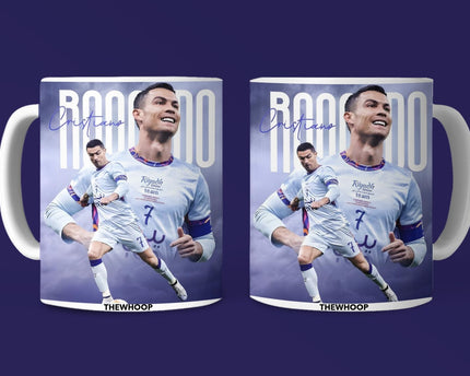 Printed Cristiano Ronaldo White Ceramic Coffee Mug