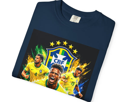 Brazil Soccer Players T-Shirt, 2026 World Cup Back Design, Brasil Flag