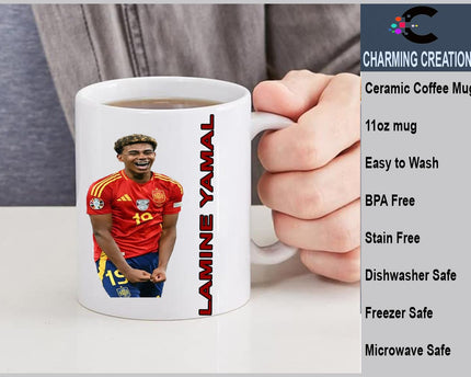 Charming Creations Lamine Yamal Football Printed Ceramic Mug