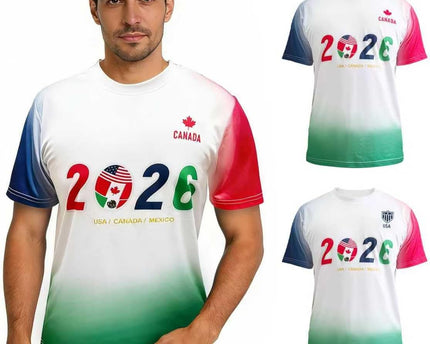 TeeTea Soccer Jersey Size S-L, 2026 North America Soccer Cup Merchandise, Soccer Fan Jersey Breathable, Team USA