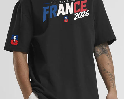 The Print Platter France FIFA World Cup 2026 Black Oversized