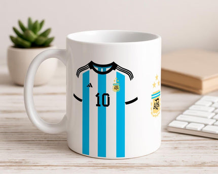 Football World Cup Messi Blue Jersey Designer Coffee Mug
