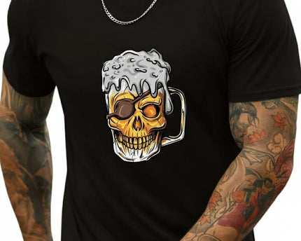 Round Neck Graphic Tees for Men Summer Fall Short Sleeve T-Shirt Basis Tops Blouse