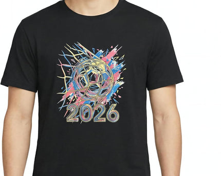 Men's Soccer Graphic T-Shirt, Cotton Short Sleeve Tee, Various Football Goal & 2026 Designs