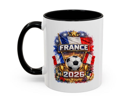 Football France Designer Coffee Blk Rim Mug for World Cup Football By