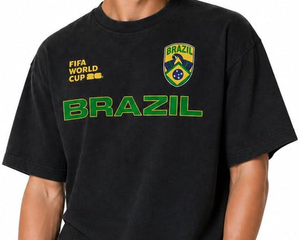 Outerstuff Men's FIFA World Cup 2026 Team Nations United Mineral Wash Black Premium Cotton Tee