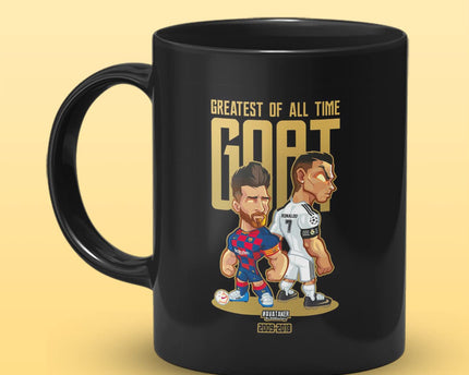 Goat Messi and Ronaldo Printed Coffee Mug , Football Print Coffee Mugs