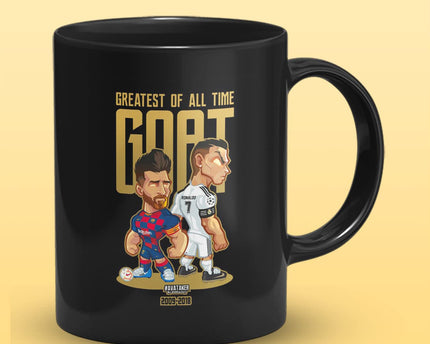 Goat Messi and Ronaldo Printed Coffee Mug , Football Print Coffee Mugs