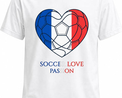 Men's Soccer Cup 2026 T Shirt Short Sleeve Football Fan Shirt National Flag Theme Heart Ball Line Art Graphic Tee