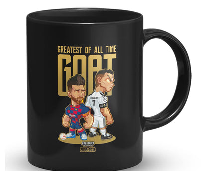 Goat Messi and Ronaldo Printed Coffee Mug , Football Print Coffee Mugs