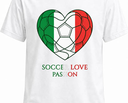 Men's Soccer Cup 2026 T Shirt Short Sleeve Football Fan Shirt National Flag Theme Heart Ball Line Art Graphic Tee