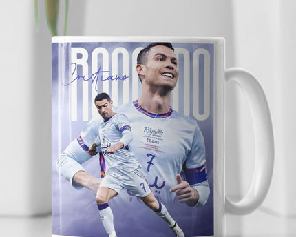 Printed Cristiano Ronaldo White Ceramic Coffee Mug