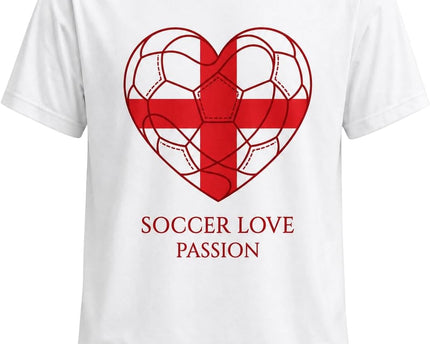Men's Soccer Cup 2026 T Shirt Short Sleeve Football Fan Shirt National Flag Theme Heart Ball Line Art Graphic Tee