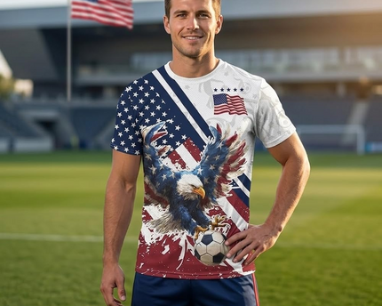 Custom USA Soccer Jersey with Name and Number, Personalized American Football Fan Shirt Game Day Apparel