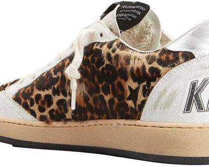 Golden Goose Women's Ball Star Leopard Low-Top Sneakers