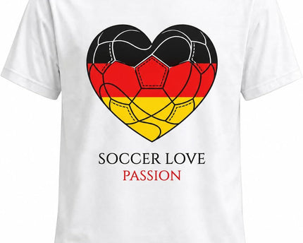 Men's Soccer Cup 2026 T Shirt Short Sleeve Football Fan Shirt National Flag Theme Heart Ball Line Art Graphic Tee