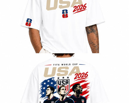 The Print Platter USA FIFA World Cup 2026 Black Oversized