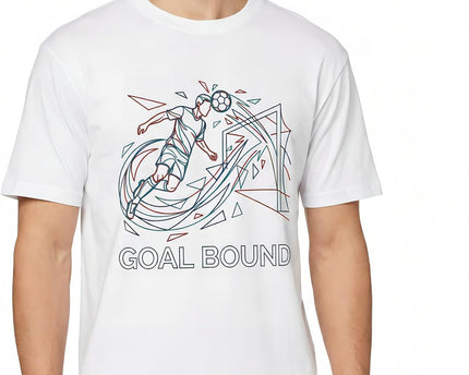 Men's Soccer Graphic T-Shirt, Cotton Short Sleeve Tee, Various Football Goal & 2026 Designs