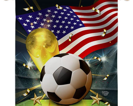 Ornament Collection World Cup United States Garden Flag, Made in USA