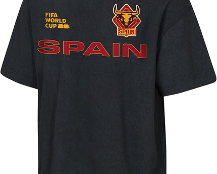 Outerstuff Men's FIFA World Cup 2026 Team Nations United Mineral Wash Black Premium Cotton Tee