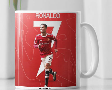 Printed Cristiano Ronaldo White Ceramic Coffee Mug