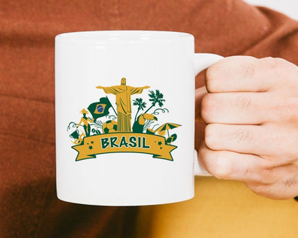 Football Brazil Monument Designer Coffee Mug for World Cup Football